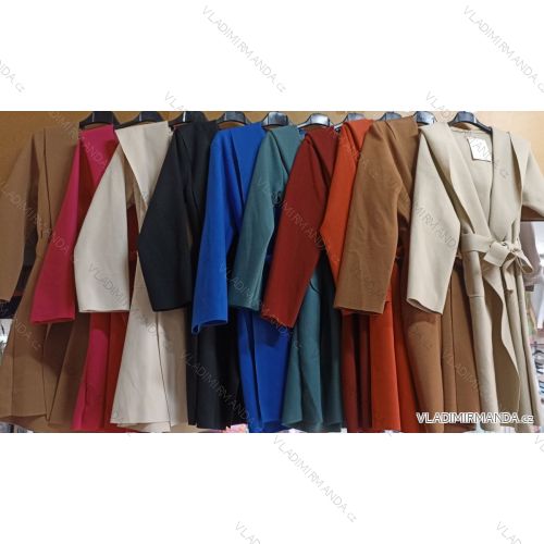 Kabát flaušový dlhý rukáv dámsky (M / L ONE SIZE) TURECKÁ MÓDA TMA21051