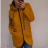 Kabát na zips dlhý rukáv flauš s kapucňou dámska nadrozměr (XL / 2XL ONE SIZE) TALIANSKÁ MÓDA IM421794