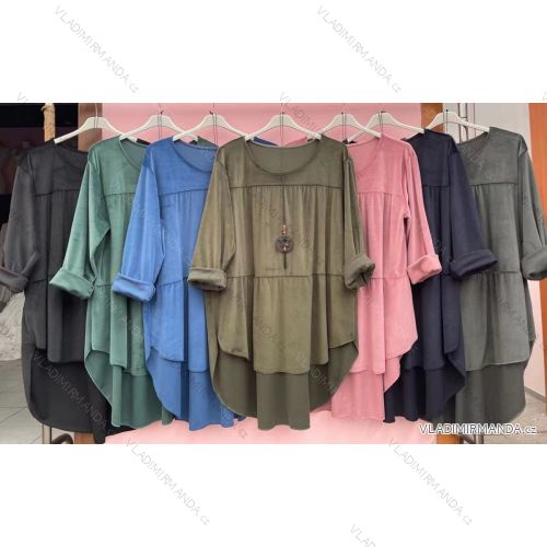 Tunika s príveskom dlhý rukáv dámska nadrozměr (3XL / 4XL ONE SIZE) TALIANSKÁ MÓDA IMWQ21173