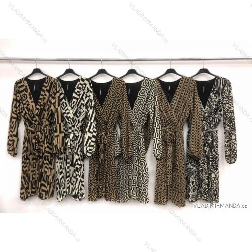 Šaty elegantné dlhý rukáv dámske (S / M ONE SIZE) TALIANSKÁ MÓDA IMWM217234