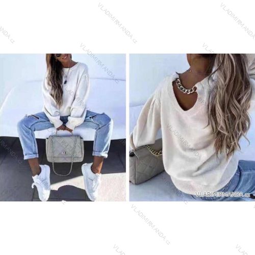 Sveter tenký dlhý rukáv dámsky (S / M ONE SIZE) TALIANSKÁ MÓDA IMWE217332