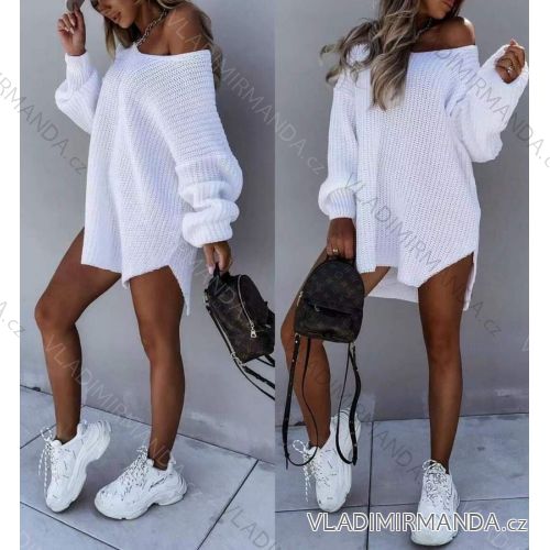 Sveter predĺžený dlhý rukáv dámsky (S / M ONE SIZE) TALIANSKÁ MÓDA IMWE217333
