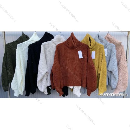 Sveter rolák dlhý rukáv dámsky (S / M ONE SIZE) TALIANSKÁ MÓDA IMWA217334