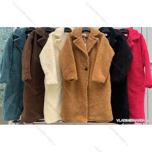 Kabát baránok dlhý rukáv dámsky (S / M ONE SIZE) TALIANSKÁ MÓDA IMWM217346