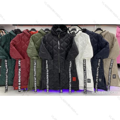 Bunda s kapucňou dámska (S / M ONE SIZE) TALIANSKÁ MÓDA IMWD217364