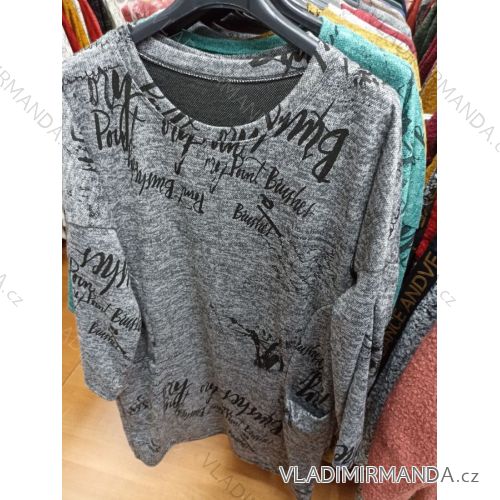 Šaty teplé oversize dlhý rukáv dámske (L / XL ONE SIZE) TALIANSKÁ MÓDA IM821201