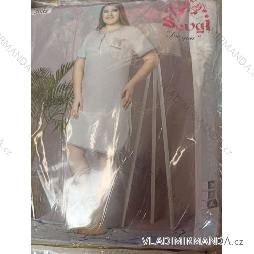 Nočná košeľa krátky rukáv dámska nadrozmerná (2XL-4XL) TURECKÁ MÓDA TMNT213032