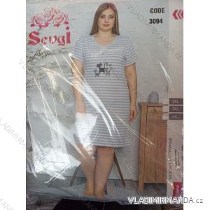 Nočná košeľa krátky rukáv dámska nadrozmerná (2XL-4XL) TURECKÁ MÓDA TMNT213039