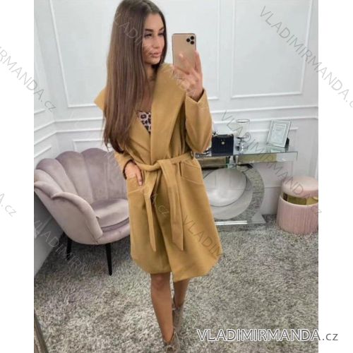 Kabát flaušový dámsky (S / M ONE SIZE) TALIANSKÁ MÓDA IMM2182352