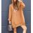 Mikina oversize s kapucňou dlhý dámsky ( L /2XL ONE SIZE) TALIANSKÁ MÓDA IMM213961