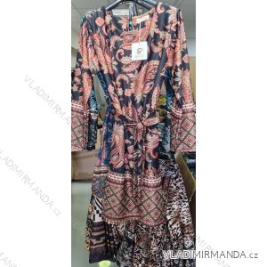Šaty elegantné dlhý rukáv dámske (S / M ONE SIZE) TALIANSKÁ MÓDA IMM211535