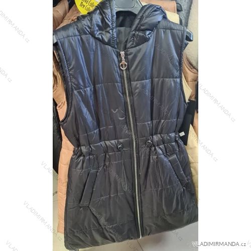 Vesta s kapucňou dámska (S / M ONE SIZE) TALIANSKÁ MÓDA IMM211538