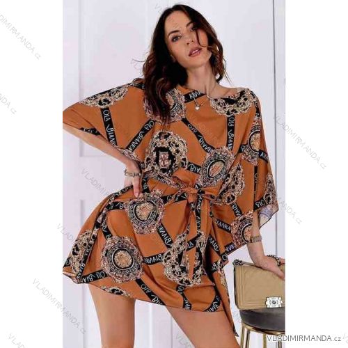 Šaty motýlikové krátky rukáv dámske (S / M ONE SIZE) TALIANSKÁ MÓDA IMWA217662