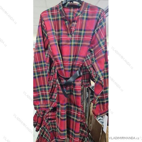 Šaty elegantné s opaskom dlhý rukáv dámske (S / M ONE SIZE) TALIANSKÁ MÓDA IMM211541