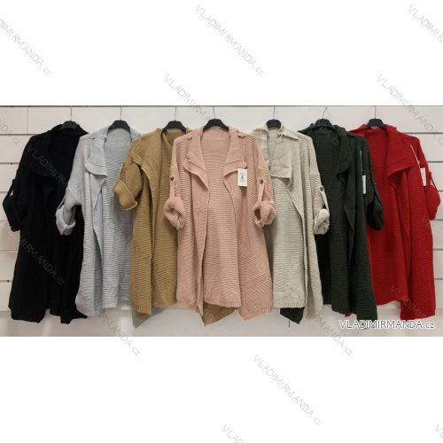 Cardigan pletený dlhý rukáv dámsky (S / MONE SIZE) TALIANSKÁ MÓDA IMWY217580