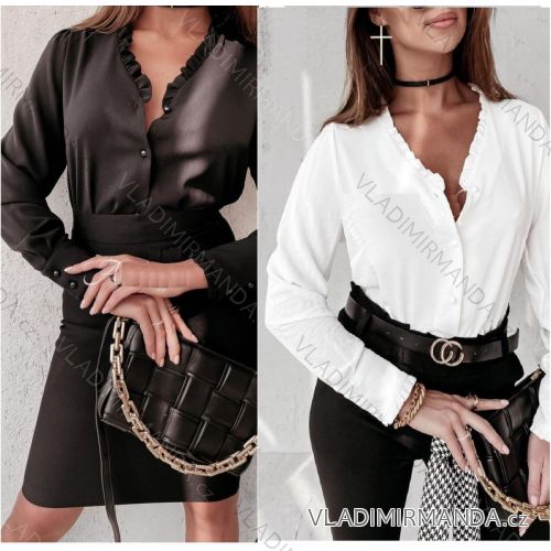 Košele elegantná dlhý rukáv dámska (S / M ONE SIZE) TALIANSKÁ MÓDA IMWA217598