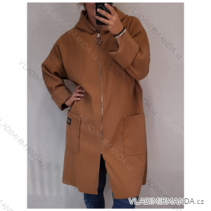Kabát jesenné na zips dámsky (L / XL ONE SIZE) TALIANSKÁ MÓDA IMC21839 / DR