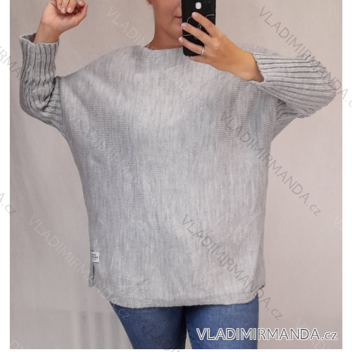Šaty pletené svetrové dlouhý rukáv dámské (L(XL ) ITALSKÁ MÓDA IMC21662/DR L / XL ružová