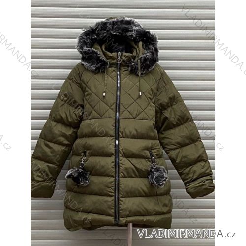 Bunda / Kabát s kapucňou dámska nadrozměr (3XL-7XL) TALIANSKÁ MÓDA HKW21Kn1820TO