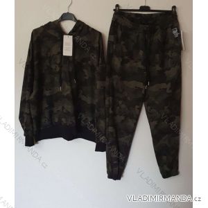 Súprava mikina a tepláky dámske maskáč (L / XL) TALIANSKÁ MÓDA IM521208