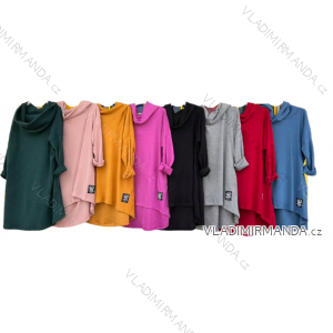 Šaty oversize teplé dlhý rukáv dámske nadrozměr (3XL / 4XL ONE SIZE) TALIANSKA MODA IMD212019
