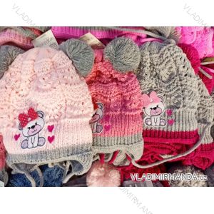 Čiapky zimné pletená detská dievčenské (4-9 LET) POĽSKÁ VÝROBA PV421210