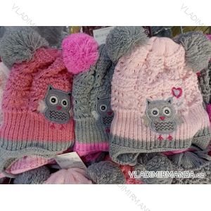 Čiapky zimné pletená detská dievčenské (4-9 LET) POĽSKÁ VÝROBA PV421211
