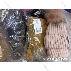 Súprava zimná pletená čiapka a nákrčník detská dievčenské (4-9 LET) POĽSKÁ VÝROBA PV32154