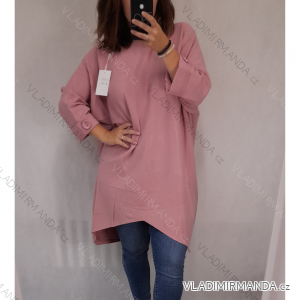 Tunika teplá dlhý rukáv dámska nadrozměr (3XL-6XL) EBELIEVE MA121S-2028