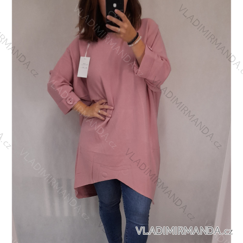 Tunika teplá dlhý rukáv dámska nadrozměr (3XL-6XL) EBELIEVE MA121S-2028