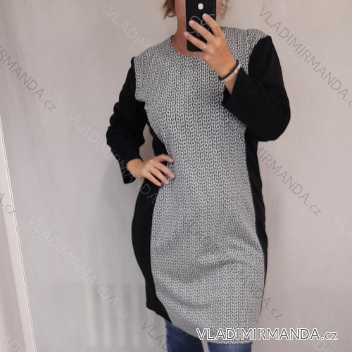 Šaty dlhý rukáv dámsky nadrozmerný (xl-8xl) ČESKÁ MÓDA CRM19014