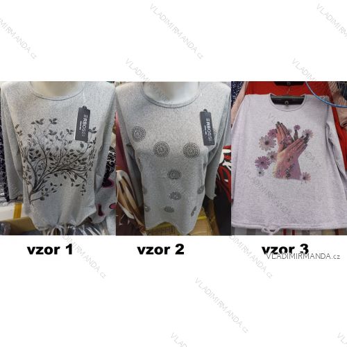 Tunika dlhý rukáv dámska nadrozměr (L-3XL) ERBOSSI PME21015