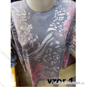 Tunika dlhý rukáv dámska Kinga (L-XL) POĽSKÁ MODA PME21016