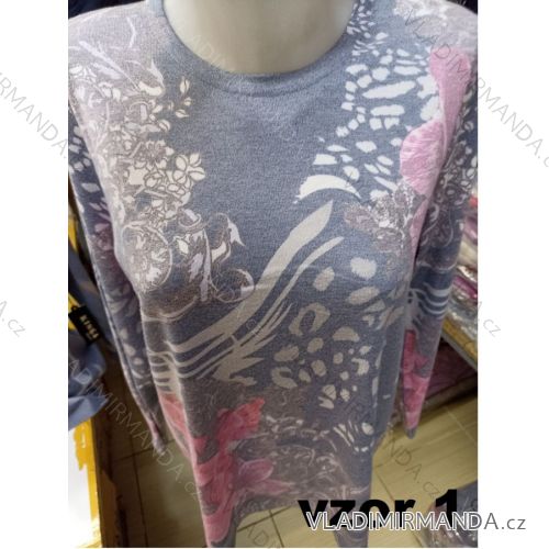 Tunika dlhý rukáv dámska Kinga (L-XL) POĽSKÁ MODA PME21016