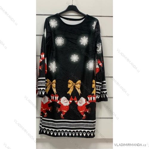 Šaty vianočné dlhý rukáv dámske (S / M ONE SIZE) TALIANSKÁ MÓDA IMWY21872