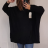 Šaty / Sveter predĺžený pletený dlhý rukáv dámsky nadrozměr (5XL / 6XL ONE SIZE) TALIANSKÁ MÓDA IMD21881 / DR 5XL / 6XL ružová