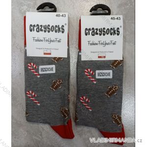 Ponožky veselé vianočné slabé pánske cukrovinky CRAZY SOCKS (40-43,44-47) POĽSKÁ MÓDA DPP21212