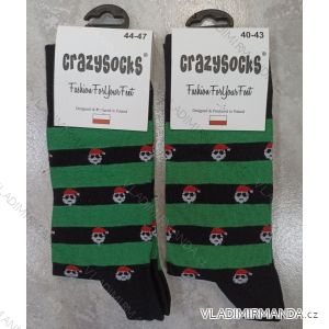 Ponožky veselé vianočný slabé pánske santa CRAZY SOCKS (40-43,44-47) POĽSKÁ MÓDA DPP21213