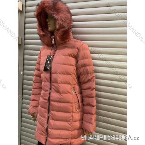 Bunda / Kabát zimná dámska nadrozměr (3XL-7XL) POĽSKÁ MÓDA HKW21509