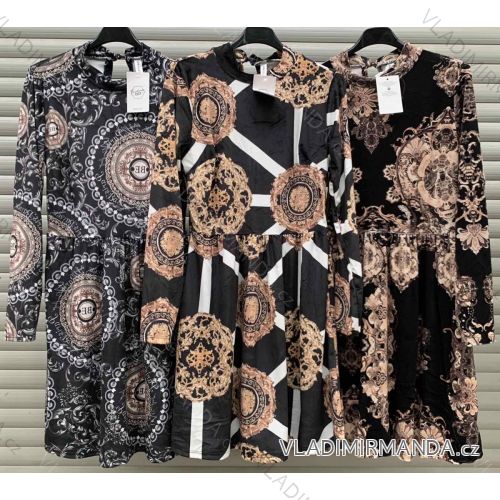 Šaty elegantné dlhý rukáv dámske (S / M ONE SIZE) TALIANSKÁ MÓDA IMWM217881