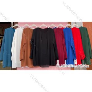 Tunika / blúzka dlhý rukáv dámska nadrozměr (3XL / 4XL ONE SIZE) TALIANSKÁ MÓDA IMWQ212257