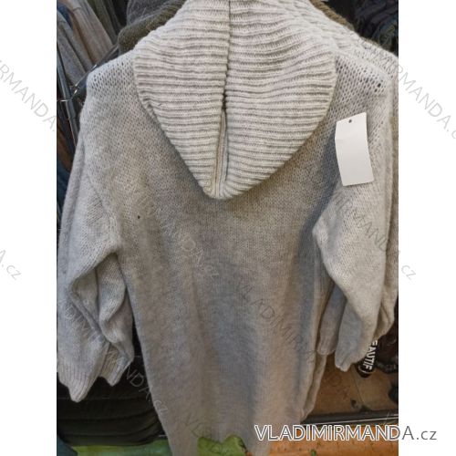 Šaty pletené s rolákom dlhý rukáv dámske (L/XL ONE SIZE) TALIANSKA MÓDA MA821071