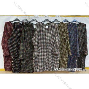 Šaty elegantný dlhý rukáv dámske (L/XL ONE SIZE) TALIANSKA MODA IM4212708