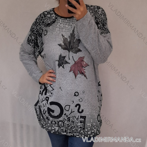 Tunika dlhý rukáv dámska nadrozmer (2X/3XL ONE SIZE) TURECKÁ MÓDA TMFS21002
