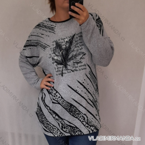 Tunika dlhý rukáv dámska nadrozmer (2X/3XL ONE SIZE) TURECKÁ MÓDA TMFS21003