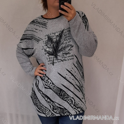 Tunika dlhý rukáv dámska nadrozmer (2X/3XL ONE SIZE) TURECKÁ MÓDA TMFS21003