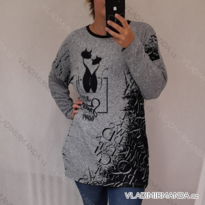 Tunika dlhý rukáv dámska nadrozmer (2X/3XL ONE SIZE) TURECKÁ MÓDA TMFS21005