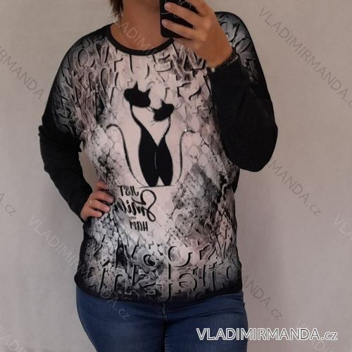 Tunika dlhý rukáv dámska nadrozmer (2X/3XL ONE SIZE) TURECKÁ MÓDA TMFS21007