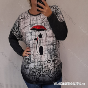 Tunika dlhý rukáv dámska nadrozmer (2X/3XL ONE SIZE) TURECKÁ MÓDA TMFS21008