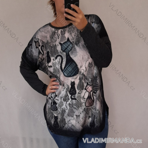 Tunika dlhý rukáv dámska nadrozmer (2X/3XL ONE SIZE) TURECKÁ MÓDA TMFS21009